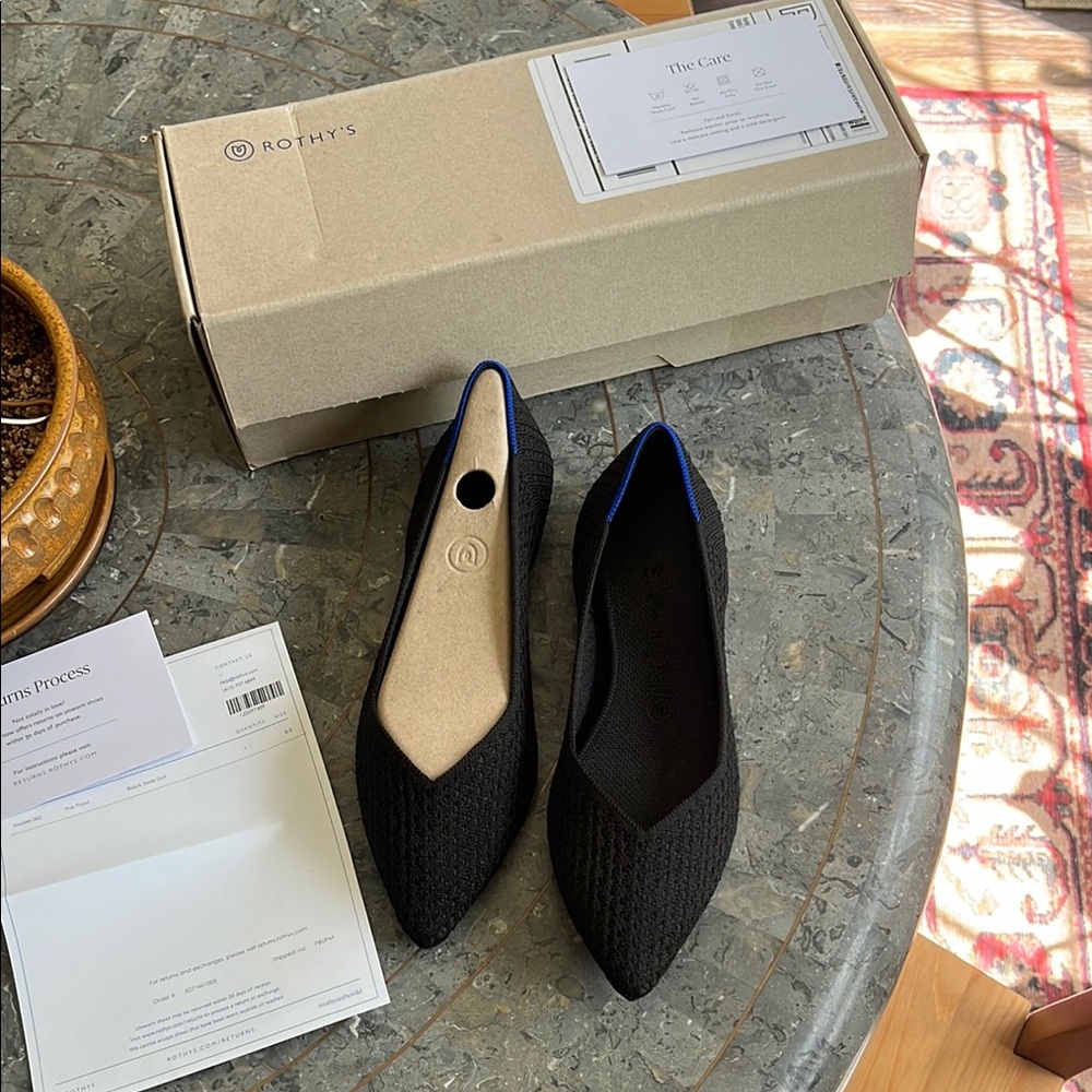 Rothy's Black Swiss Dot